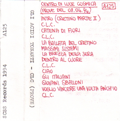 a125 gli acidi tonanti: centro di luce cosmica 1994 a125 gli acidi tonanti: centro di luce cosmica 1994